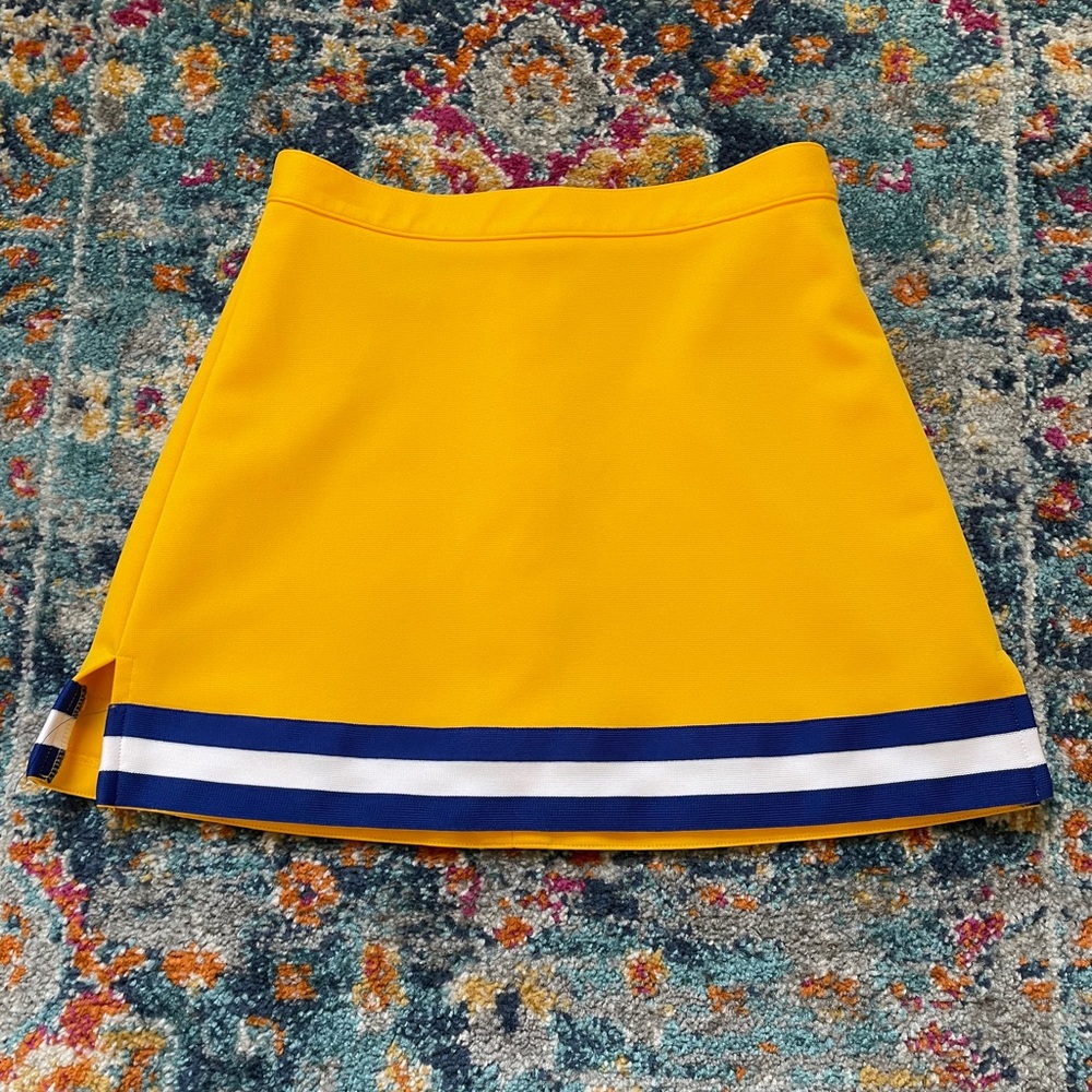 Yellow cheerleading skirt